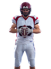 Image showing American Football Player isolated on white