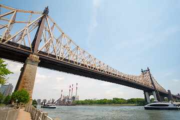 Image showing Queensboro Bridge and the Ravenswood power plant