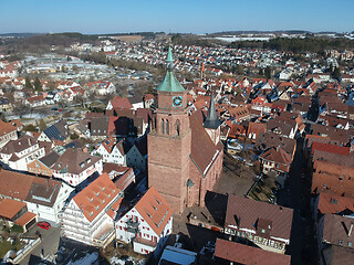 Image showing aerial view over Weil der Stadt Baden Wuerttemberg Germany