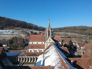 Image showing aerial view over Bebenhausen Monastery Germany
