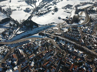 Image showing aerial view over Weil der Stadt Baden Wuerttemberg Germany