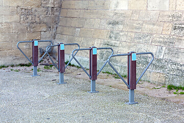 Image showing Locking Bicycles Poles