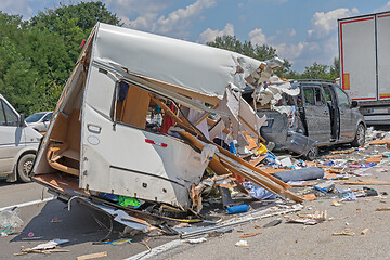 Image showing Camper Trailer Traffic Accident