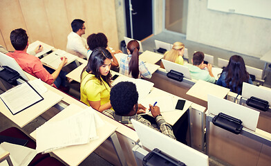 Image showing international students at university lecture hall