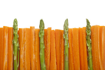 Image showing Carrot and asparagus fence