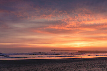 Image showing Sunset beach