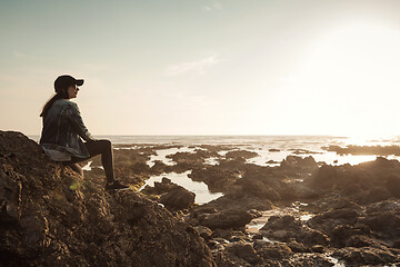 Image showing Alone in the beach