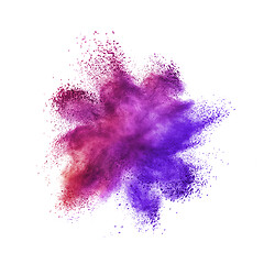 Image showing Abstract powder or dust explosion on a white background.