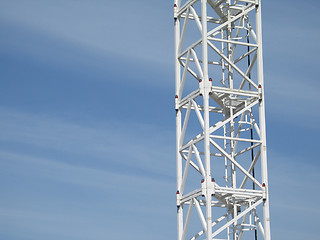 Image showing white construction crane