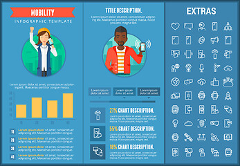 Image showing Mobility infographic template, elements and icons.