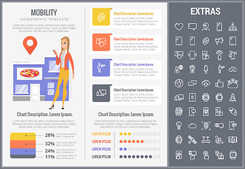 Image showing Mobility infographic template, elements and icons.