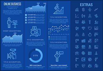 Image showing Online business infographic template and elements.