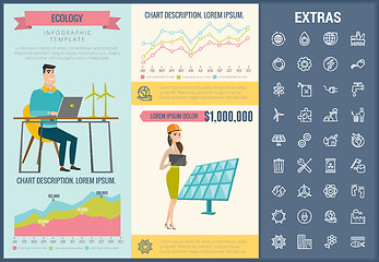 Image showing Ecology infographic template, elements and icons.