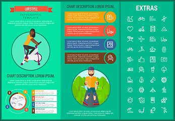 Image showing Lifestyle infographic template, elements and icons