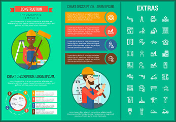 Image showing Construction infographic template and elements.