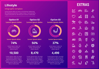 Image showing Lifestyle infographic template, elements and icons