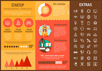 Image showing Startup infographic template, elements and icons.