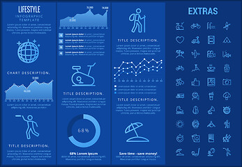 Image showing Lifestyle infographic template, elements and icons