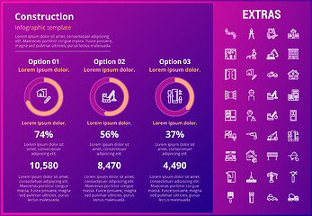 Image showing Construction infographic template and elements.