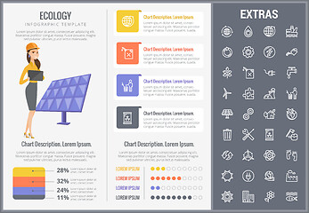 Image showing Ecology infographic template, elements and icons.