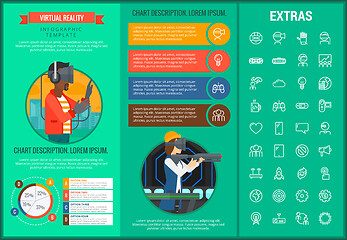 Image showing Virtual reality infographic template and elements.