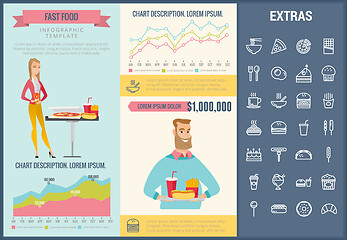 Image showing Fast food infographic template and elements.