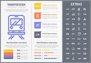 Image showing Transportation infographic template and elements.