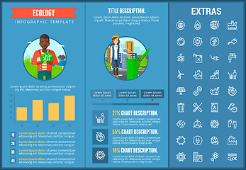 Image showing Ecology infographic template, elements and icons.