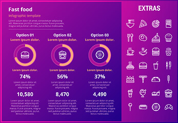 Image showing Fast food infographic template and elements.