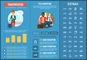 Image showing Transportation infographic template and elements.