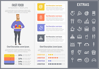 Image showing Fast food infographic template and elements.