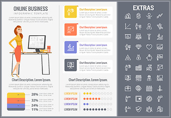 Image showing Online business infographic template and elements.