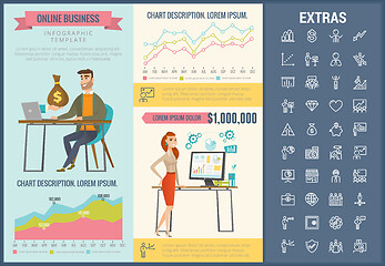 Image showing Online business infographic template and elements.