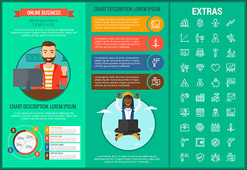 Image showing Online business infographic template and elements.