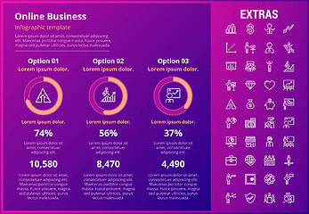 Image showing Online business infographic template and elements.