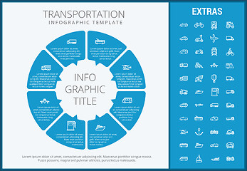 Image showing Transportation infographic template and elements.