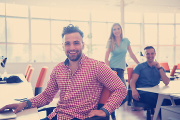 Image showing Portrait of young informal businessman