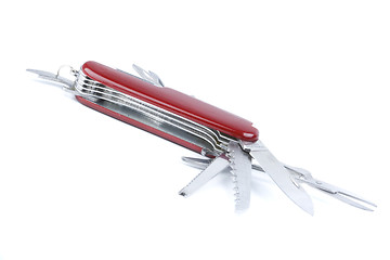 Image showing marketing red swiss army pocket knife tool