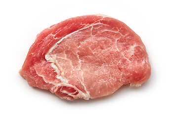 Image showing slice of raw pork meat