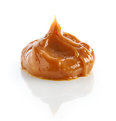 Image showing soft caramel on white background