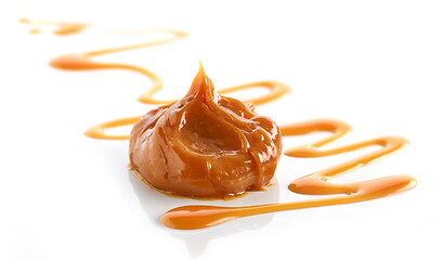 Image showing soft caramel and caramel sauce