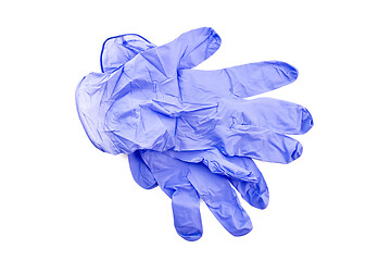 Image showing Gloves blue medical 