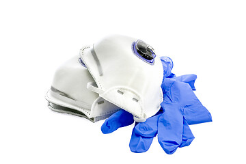 Image showing Gloves and respirators medical 