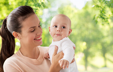 Image showing happy mother with little baby boy