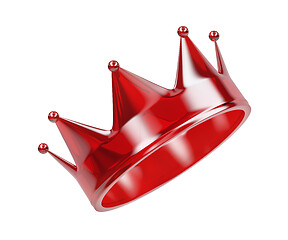 Image showing Red royal crown isolated on white
