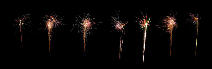 Image showing celebration firework panorama