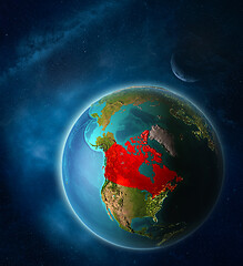 Image showing Canada on Earth from space