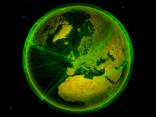 Image showing Netherlands on Earth with network