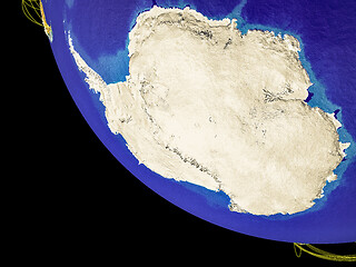 Image showing Antarctica from space on Earth