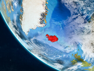 Image showing Iceland from space on Earth